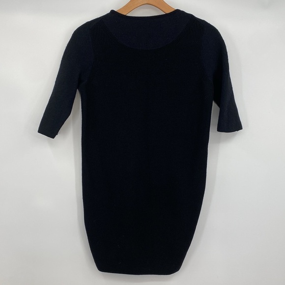 COS Collection Of Style Knit Dress Womens Size Small Black 100% Boiled Wool - Picture 7 of 11